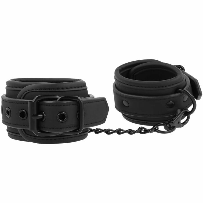 Fetish submissive handcuffs vegan leather