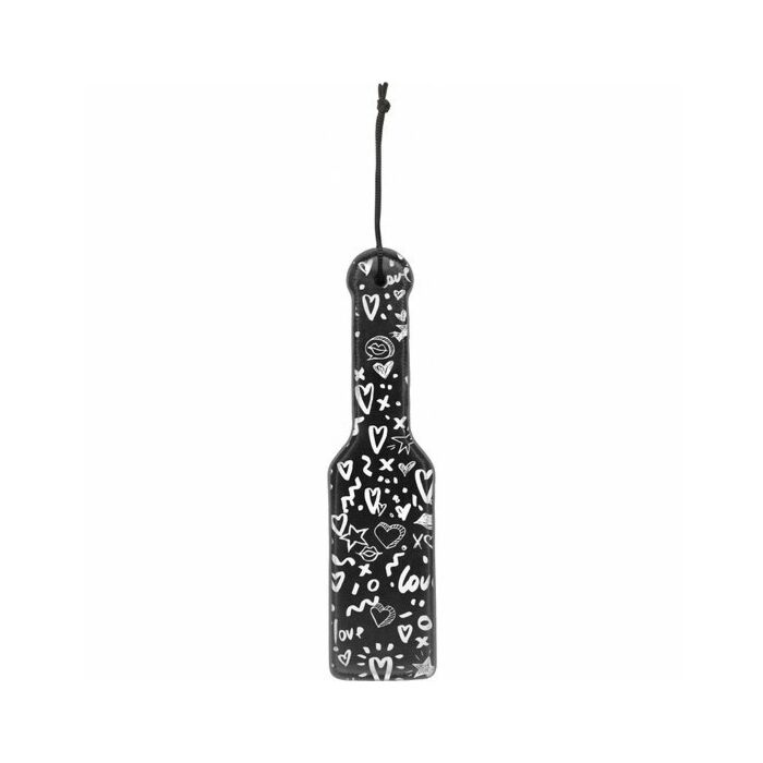 Printed paddle - love street art fasion - black