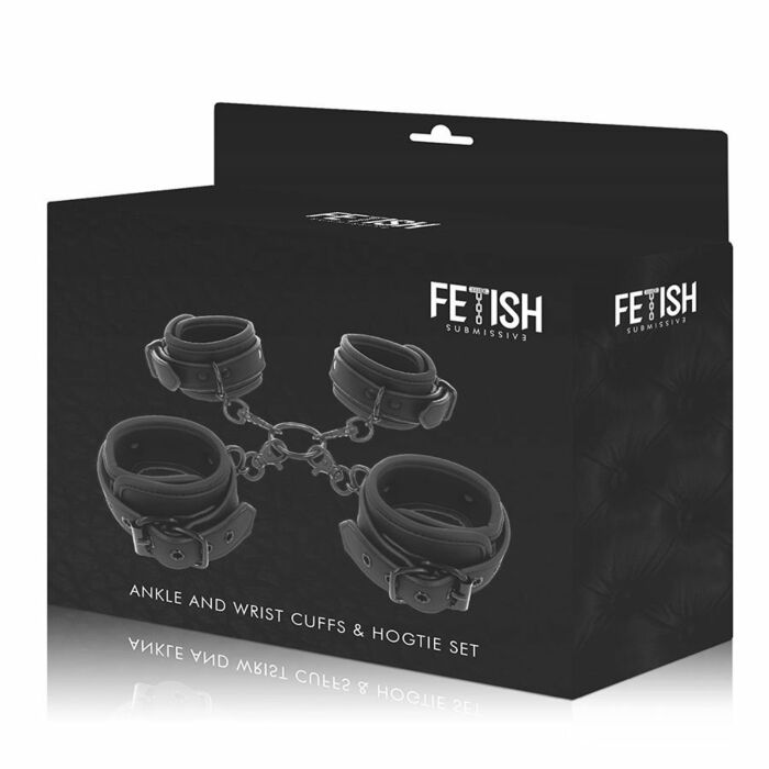 Fetish submissive hogtie and cuff set