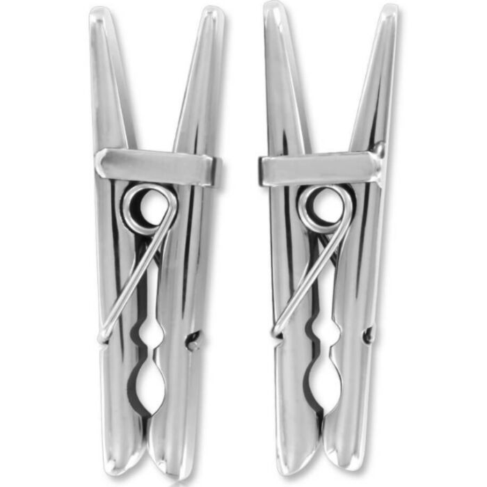 Metalhard clothespins nipple clamps