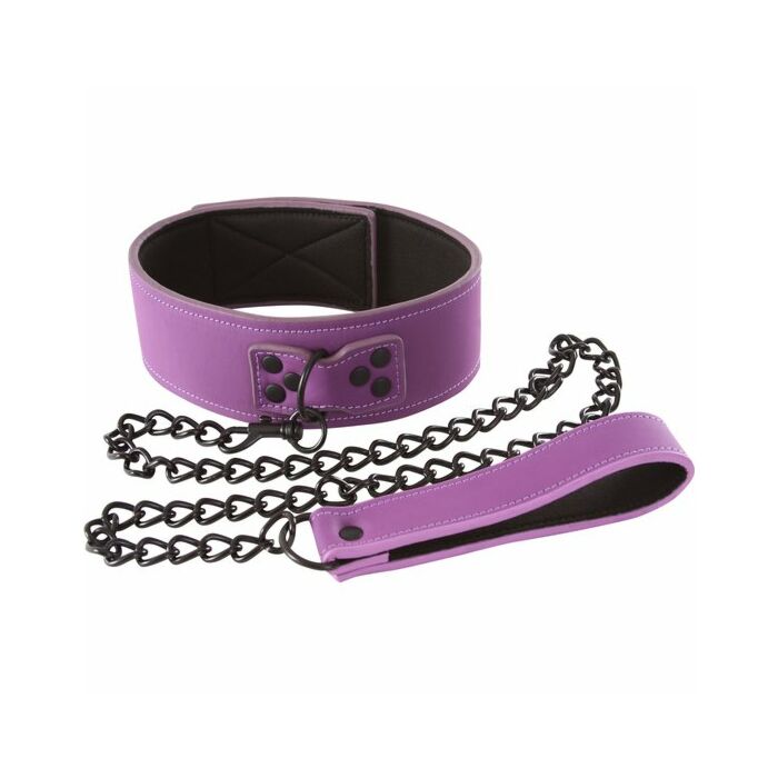 Lust bondage collar purple