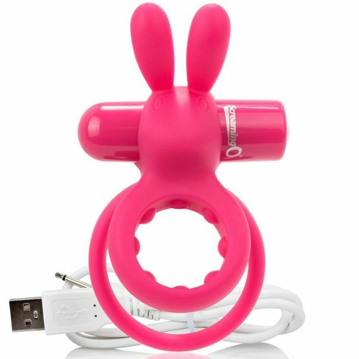 Screaming o rechargeable vibrating ring with rabbit - o hare- pink
