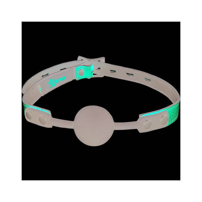 Leather and silicone ball gag