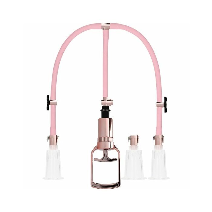 Clitoral & nipple pump set large - rose gold