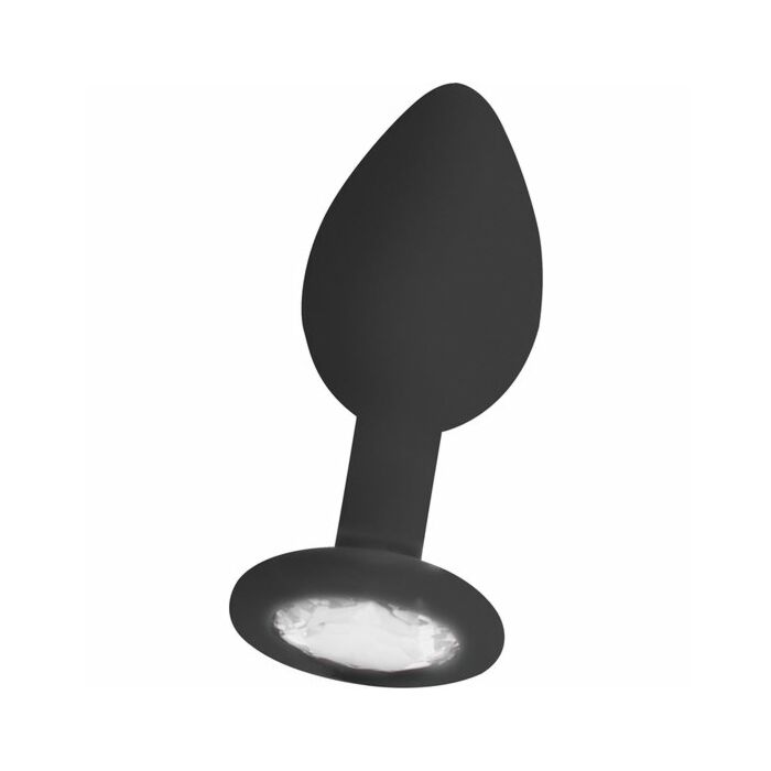 Regular diamond butt plug - black
