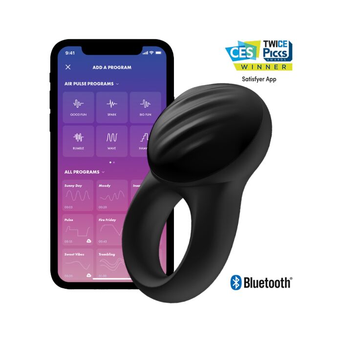 Satisfyer signet ring - vibrating ring with app