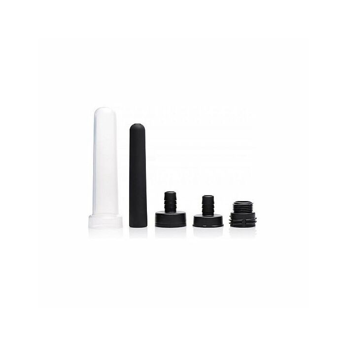 Travel enema water bottle adapter set 5 pieces black