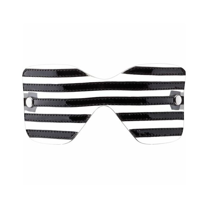 Translucent eyes mask with black stripes
