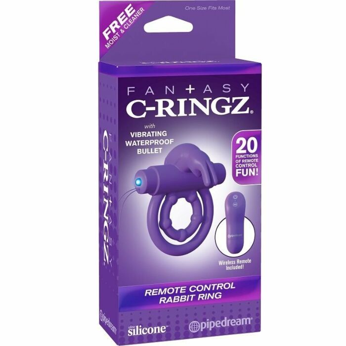 Fantasy c-ringz remote control rabbit ring purple