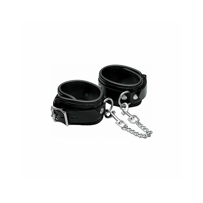 Premium leather ankle cuffs black