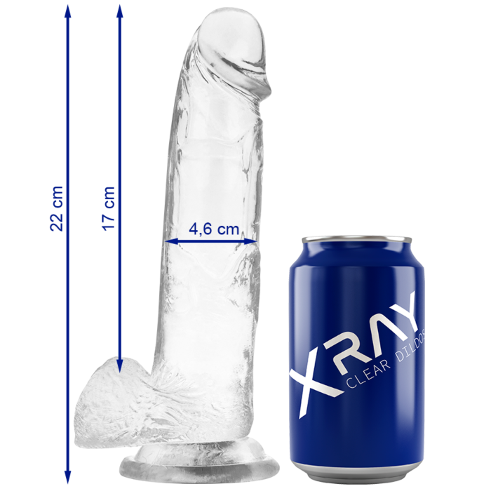 Crystal Clear 22 cm Dildo - Transparent Realism