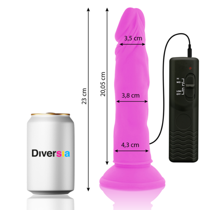 FlexiVibe - Vibrating Dildo 23cm - Lilac