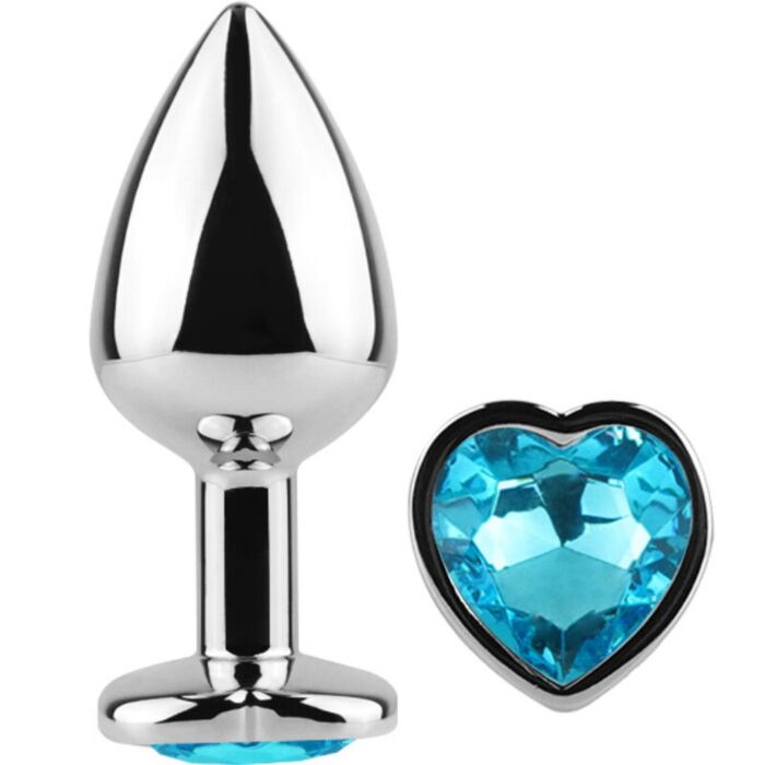 Blue Heart - Metal Anal Plug 7 cm