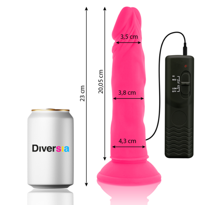 FlexiVibe - Vibrating Dildo 23cm (Pink)