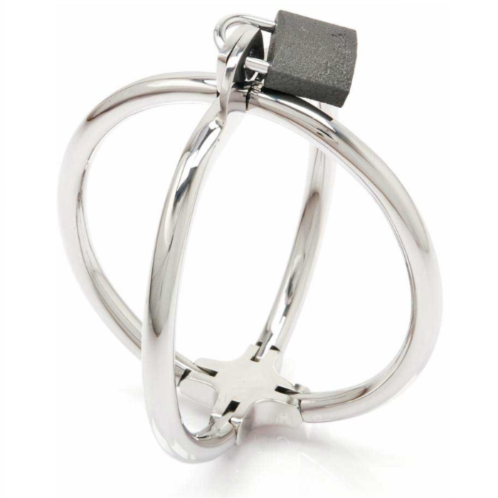 Criss Cross Stainless Steel Handcuffs