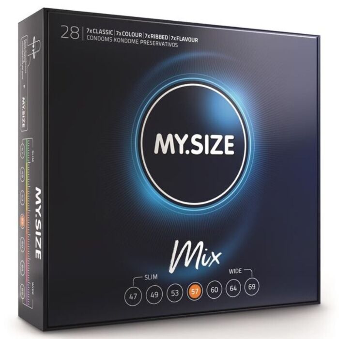 Mix Pack 57mm: Variety of 28 Condoms