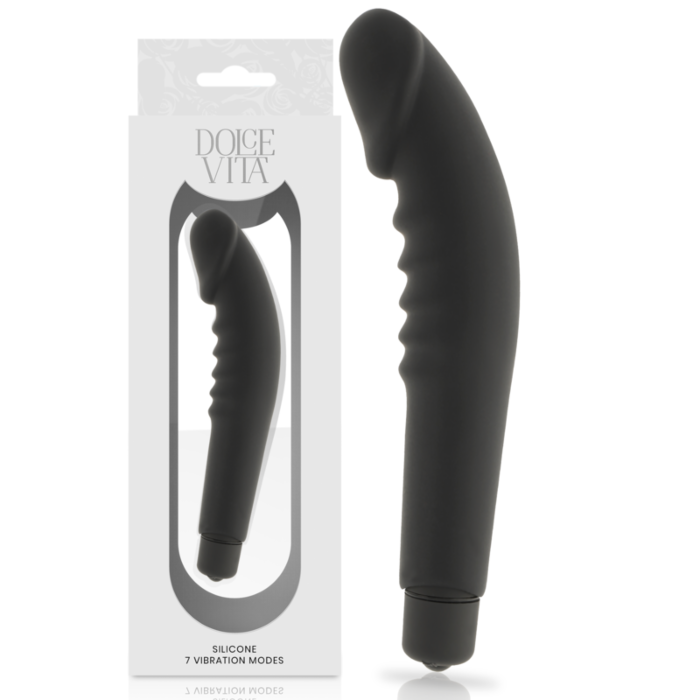 Black Realistic Vibrator Pleasure Dolce