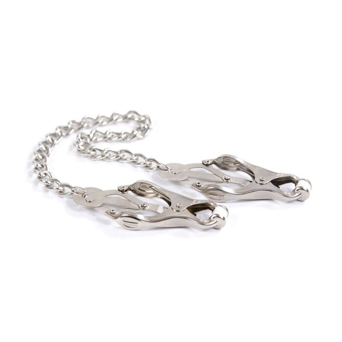 Fetish Metal Nipple Clamps with Chain