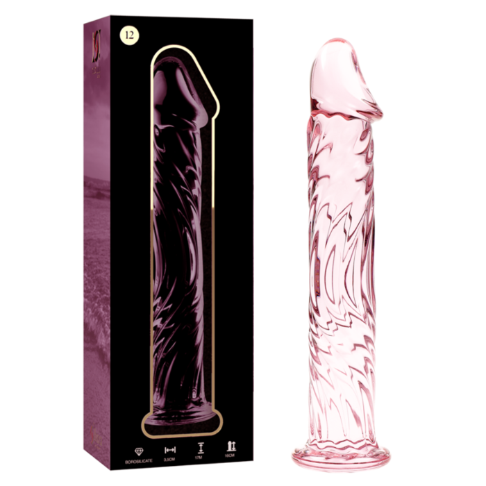 Frosted Pink Glass Dildo