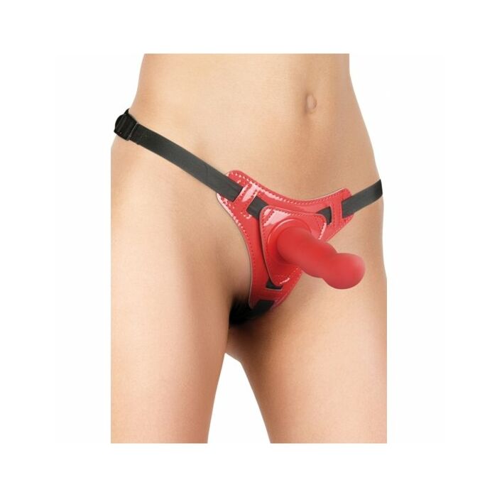 Ouch delight strap-on with adjustable straps red