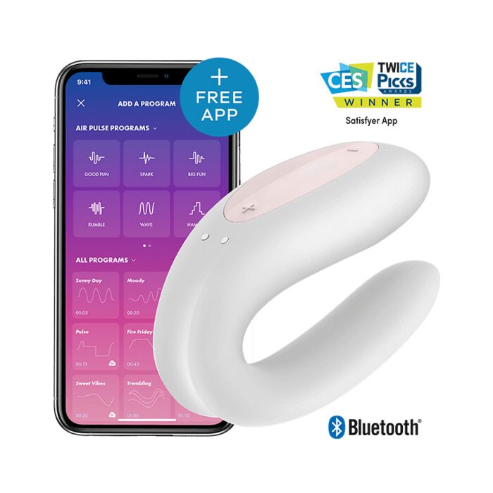 Satisfyer double joy with white / rose gold app