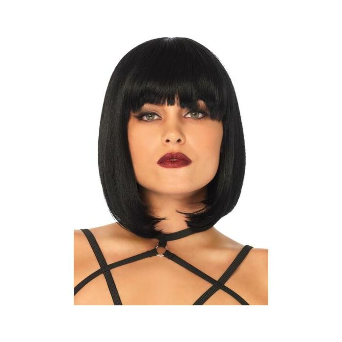 Short natural bob wig - black