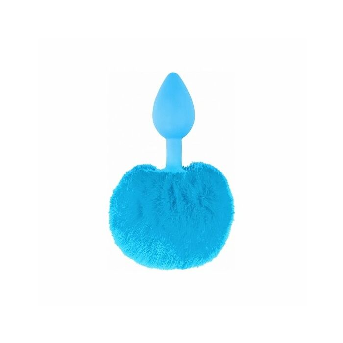 Neon bunny tail blue