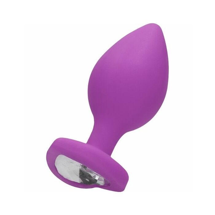 Diamond heart butt plug - extra large - purple