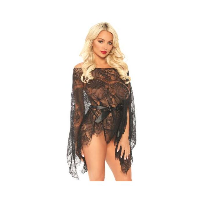 Leg avenue 3 pieces set long sleeve robe one size