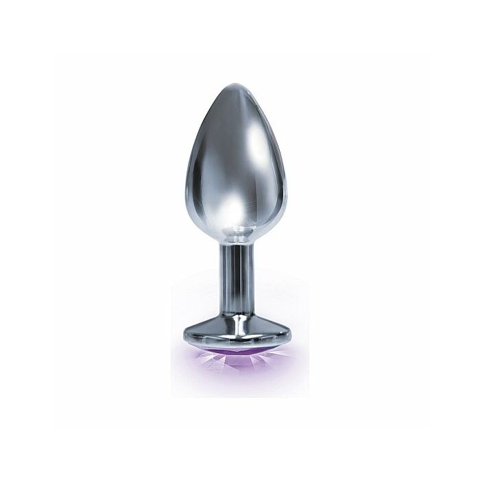 Bejeweled stainless steel plug - violet