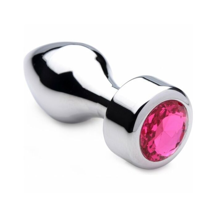 Metal plug with pink pearl - medium