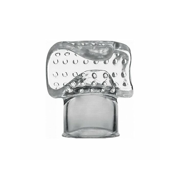 Vibra-stroke masturbator wand attachment transparent
