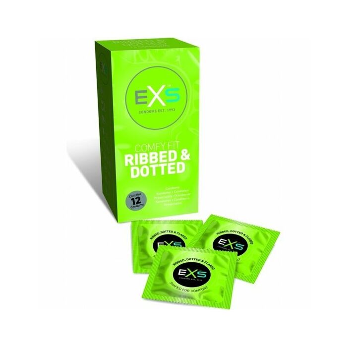 Exs condoms - flared and dotted - 12 pack