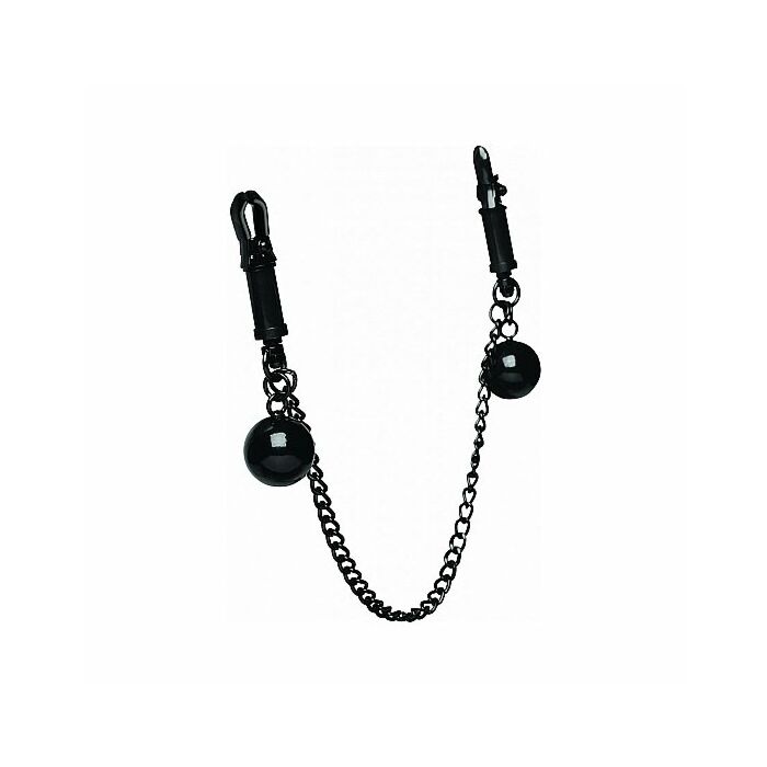 Clamps with ball weights and chain