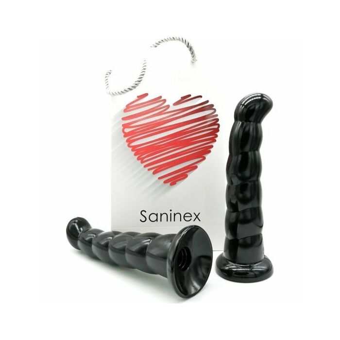 Saninex silicone dildo 19 cm black