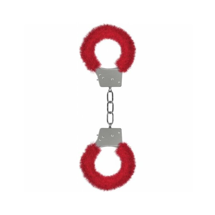 Beginners furry handcuffs red