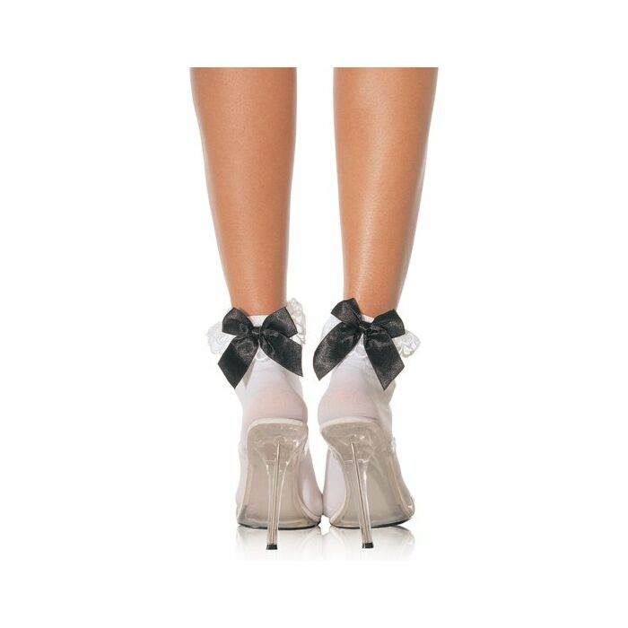 Leg avenue ruffle with satin bow anklet