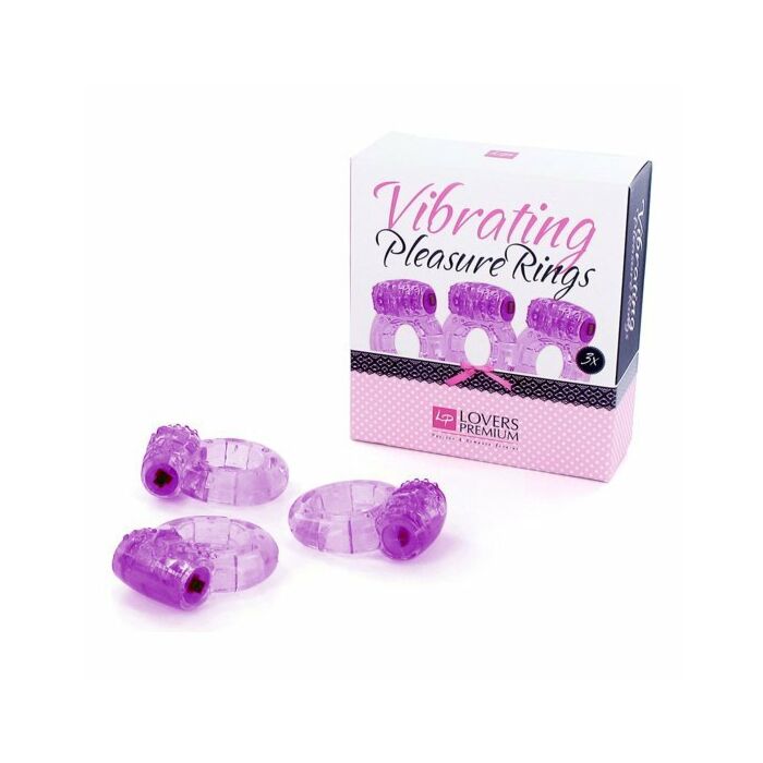 Loverspremium - pleasure rings 3 pieces purple