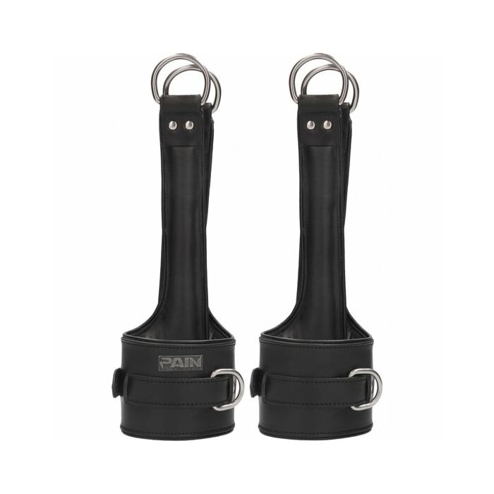Leather hand and foot suspension grips - black
