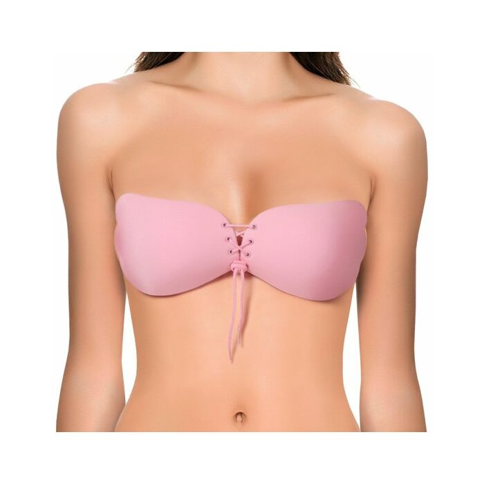 Invisible bra strapless liso autoadhesivo - color rosa