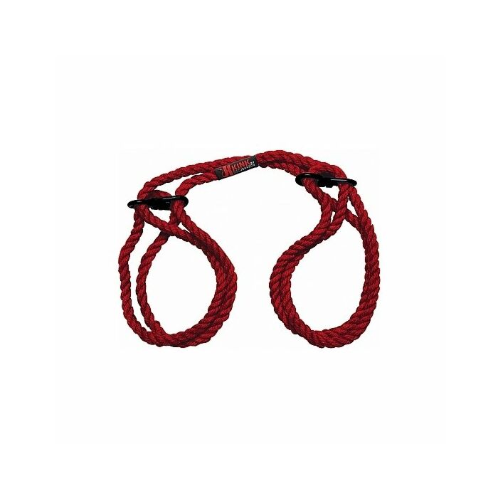 Hogtied - bind & tie - 6mm hemp wrist or ankle cuffs - red
