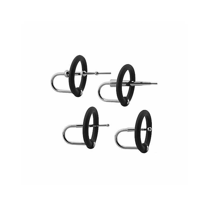 Ring & plug set - silicone & stainless steel cock accessory