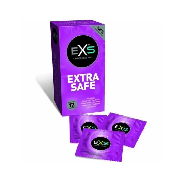 Exs extra safe - preservativo natural - 12 pack