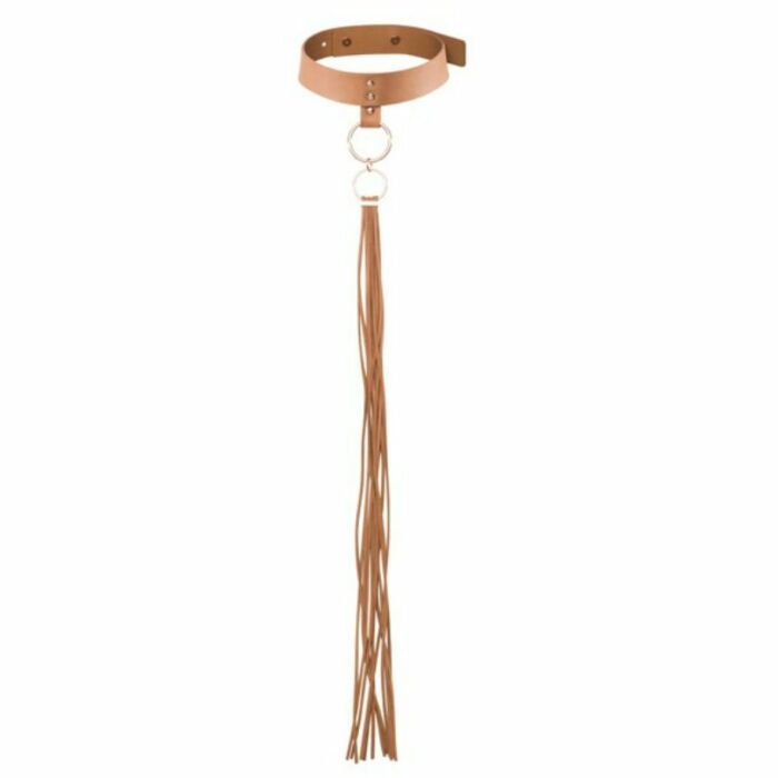 Maze - tassel choker brown