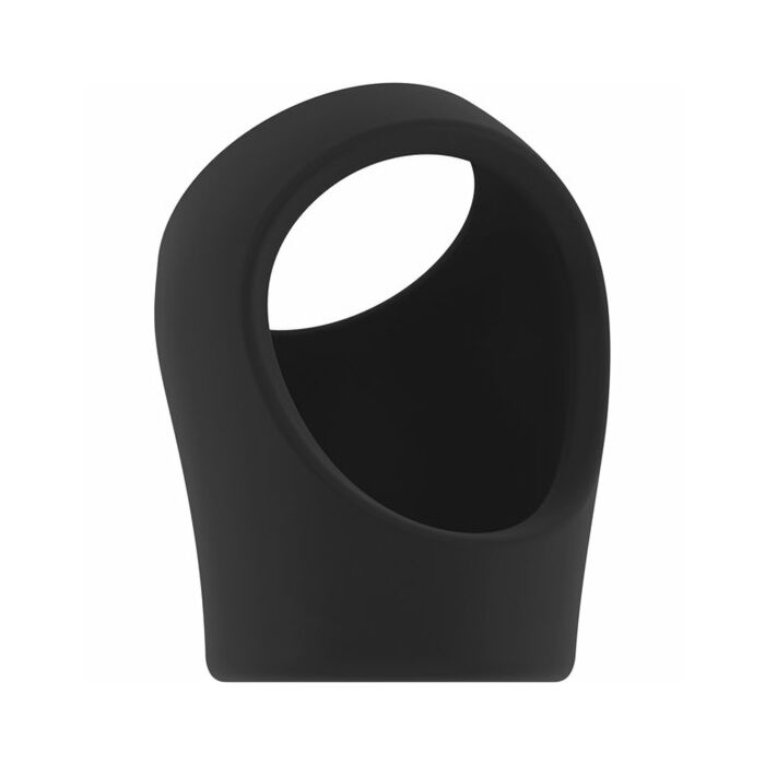 No.45 - cockring with ball strap - black