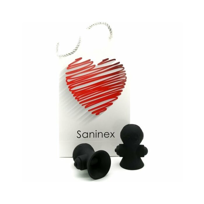 Saninex suctioner world - black vibrator & suction cup