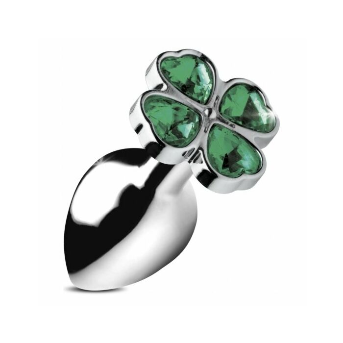 Lucky clover gem - large - silver