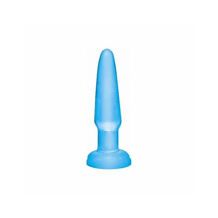 Basix rubber works mini butt plug blue 9 cm