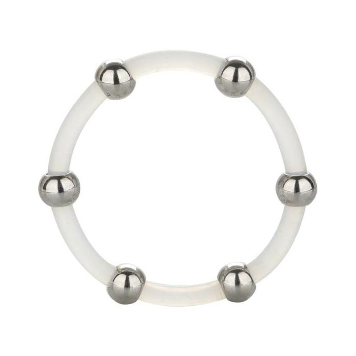 Silicone ring with steel beads - size xl