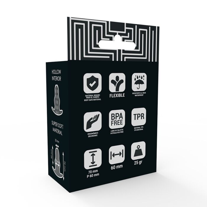 Addicted toys small hollow tunnel butt plug - 7cm translucent